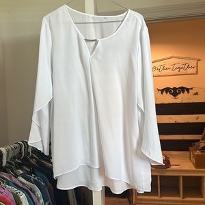 White blouse, gently worn, not tags, size x-large.